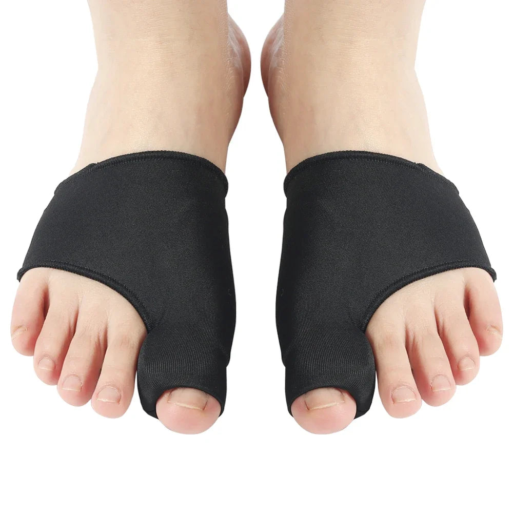 2pcs=1pair Men's Socks Gray Toe Hallux Valgus Bunion Corrector Orthotics Feet Bone Thumb Adjuster Pedicure Correction Sock