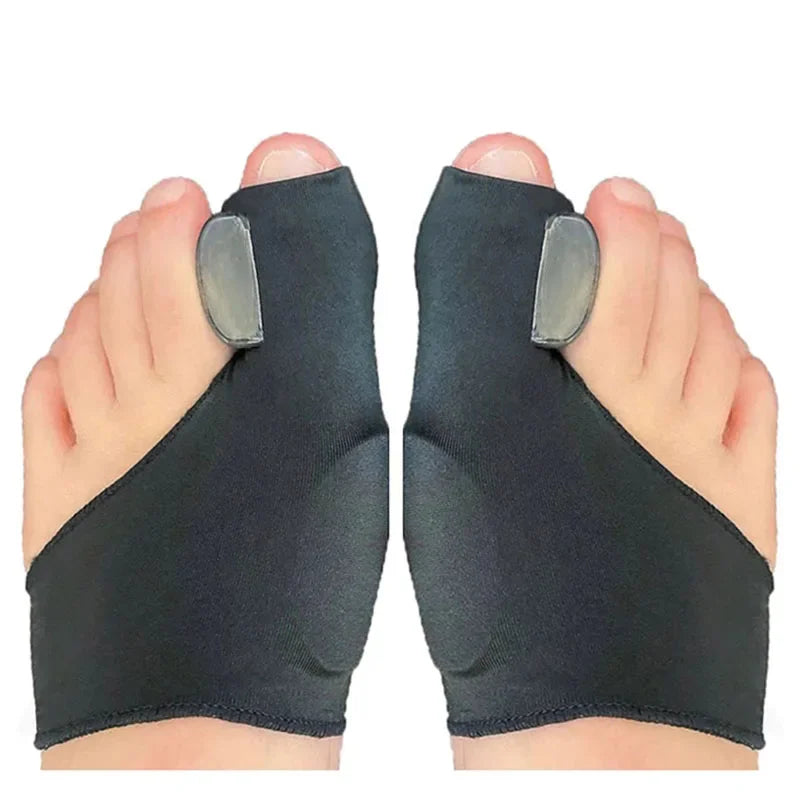 2pcs=1pair Men's Socks Gray Toe Hallux Valgus Bunion Corrector Orthotics Feet Bone Thumb Adjuster Pedicure Correction Sock