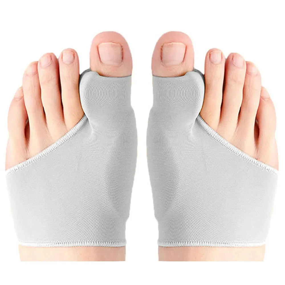 2pcs=1pair Men's Socks Gray Toe Hallux Valgus Bunion Corrector Orthotics Feet Bone Thumb Adjuster Pedicure Correction Sock